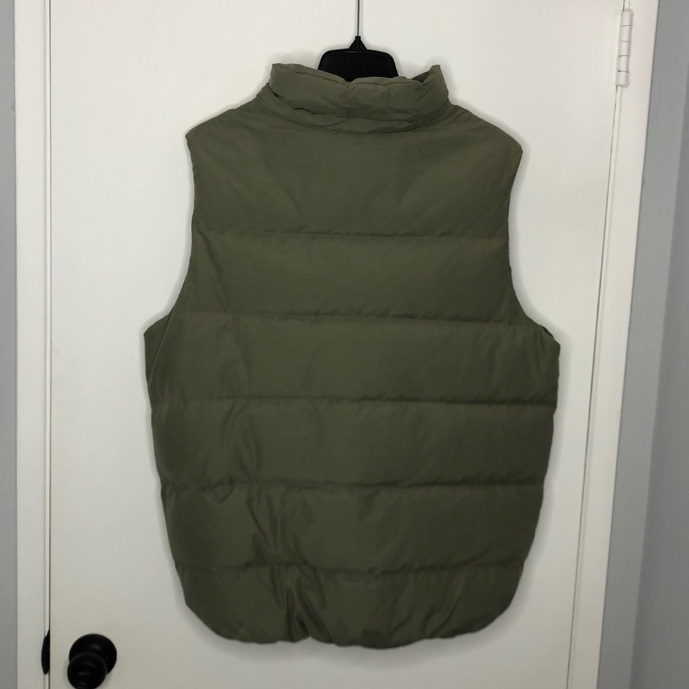 Norman French Olive Green Puffer Vest - Picture 3 of 6
